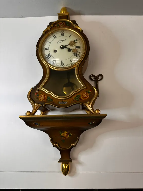 Vintage Hand Painted Schmid Wall Clock