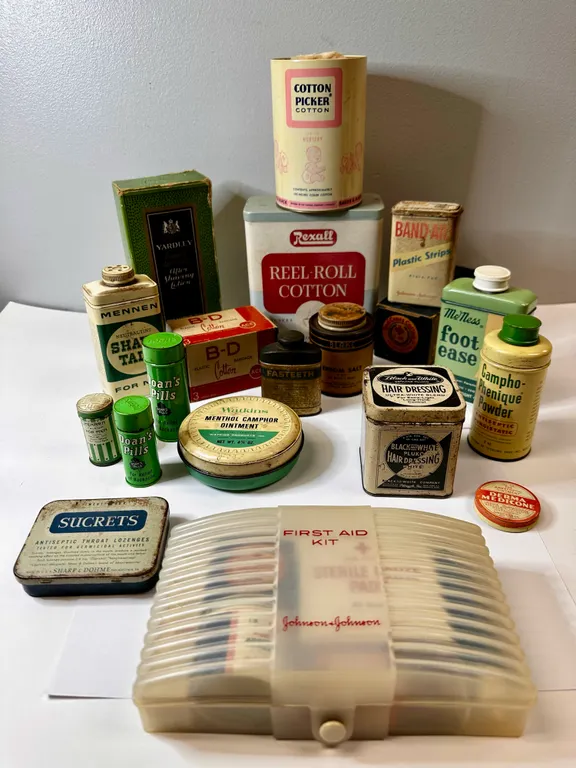Vintage Medicine Tins and More