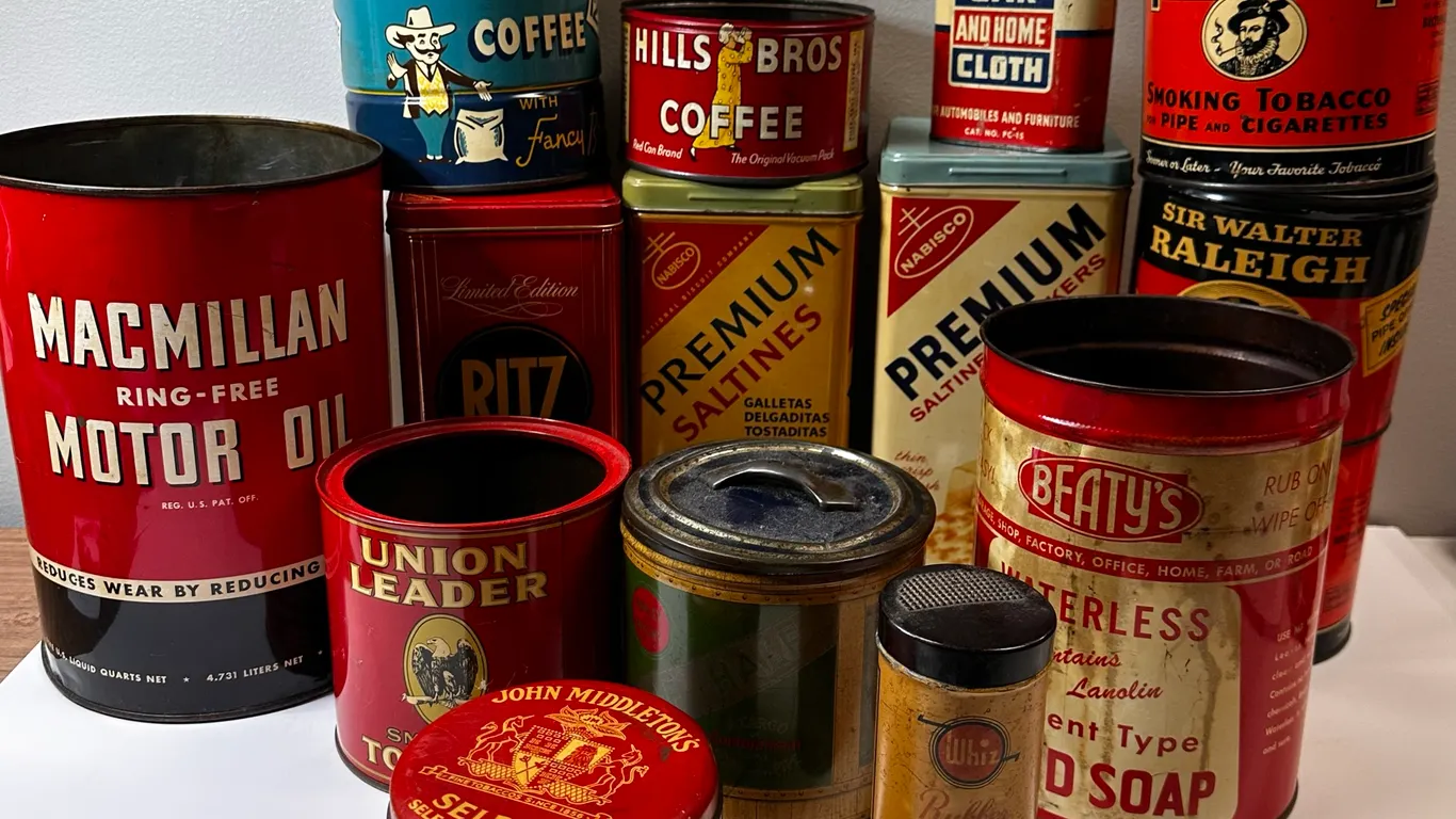 Vintage Tins Large and Small