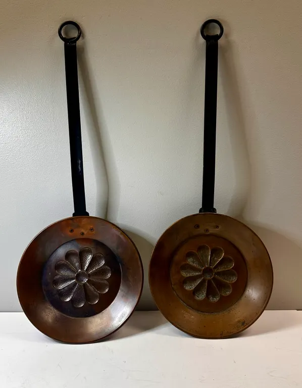 Vintage Pair of Copper Hearth Pans