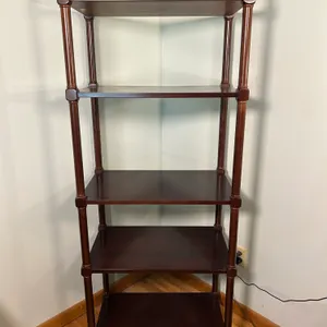 5-Shelf Etagere w/ Brass Finials