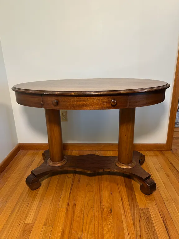 Empire Style Oval Library Table