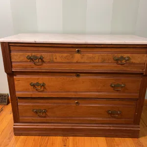 Eastlake Victorian Marble Top Dresser