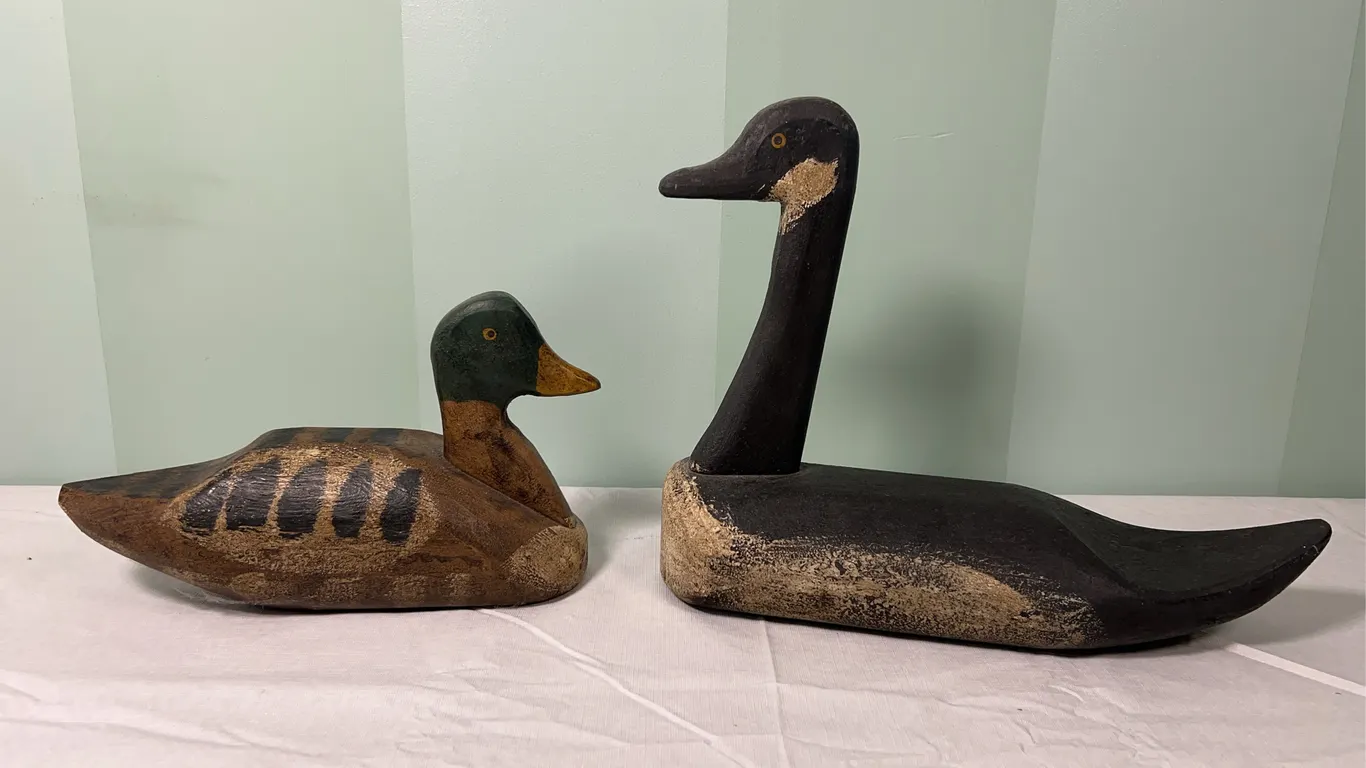 Carved Mallard & Goose Decoys