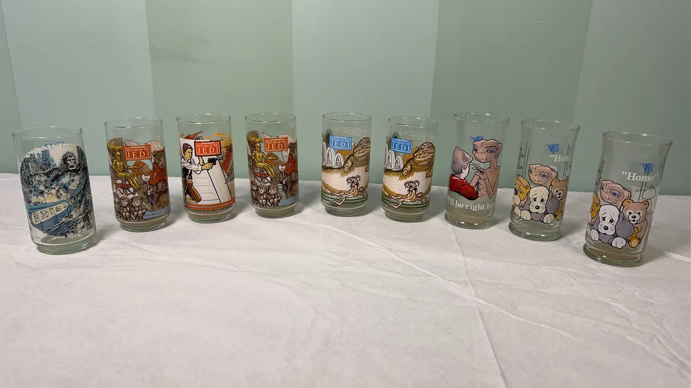 ET & Return of the Jedi Collector Glasses