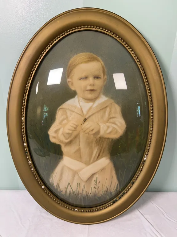 Young Boy in Antique Frame