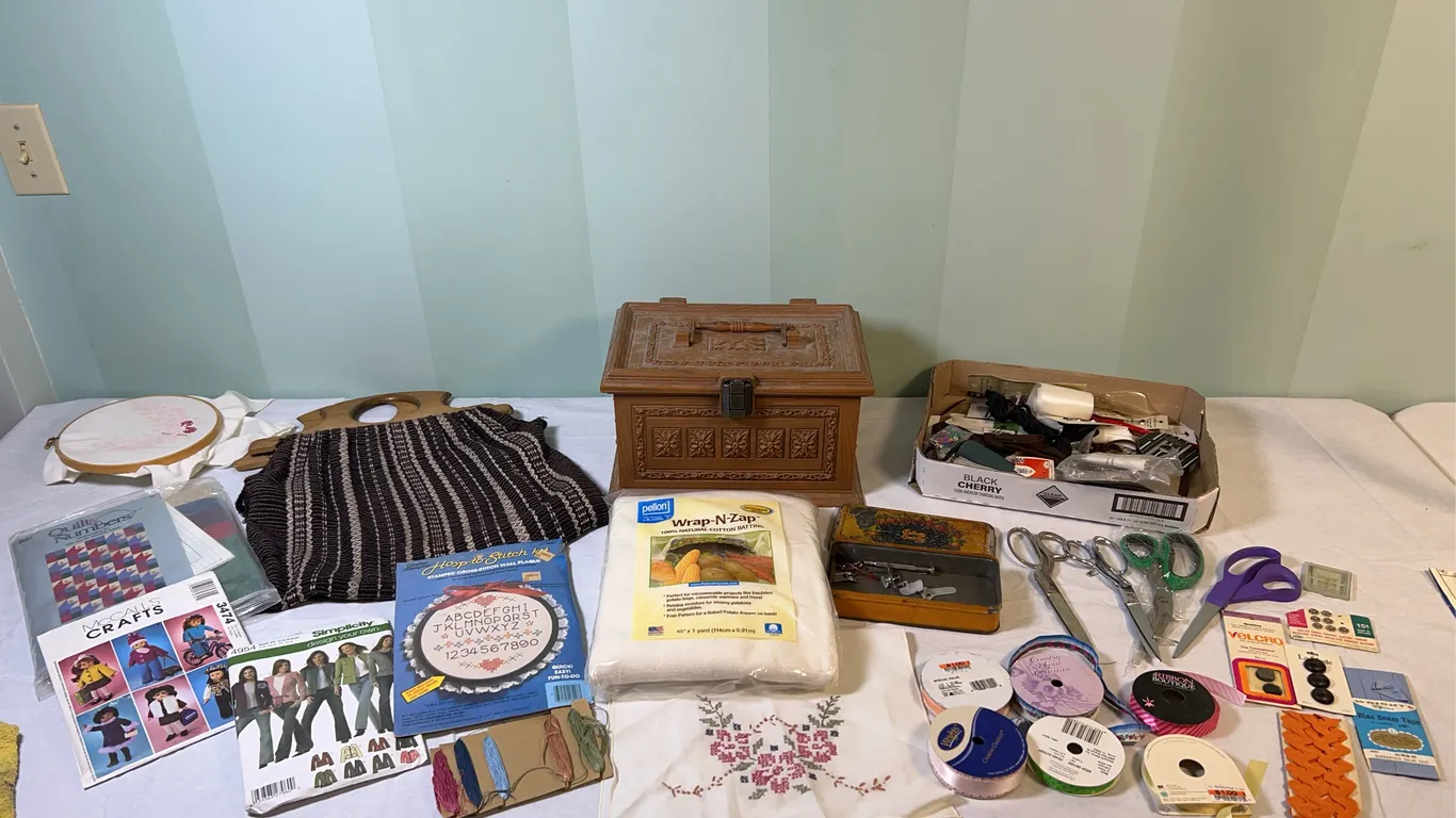 Sewing Box & Notions