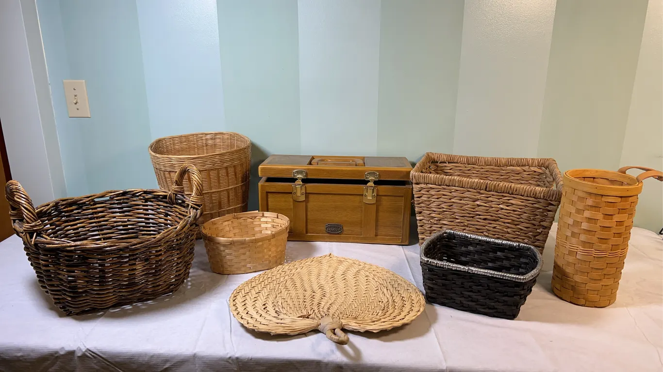 Wood Toolbox & Baskets