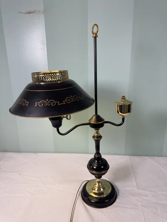 Black & Gold Tole Lamp