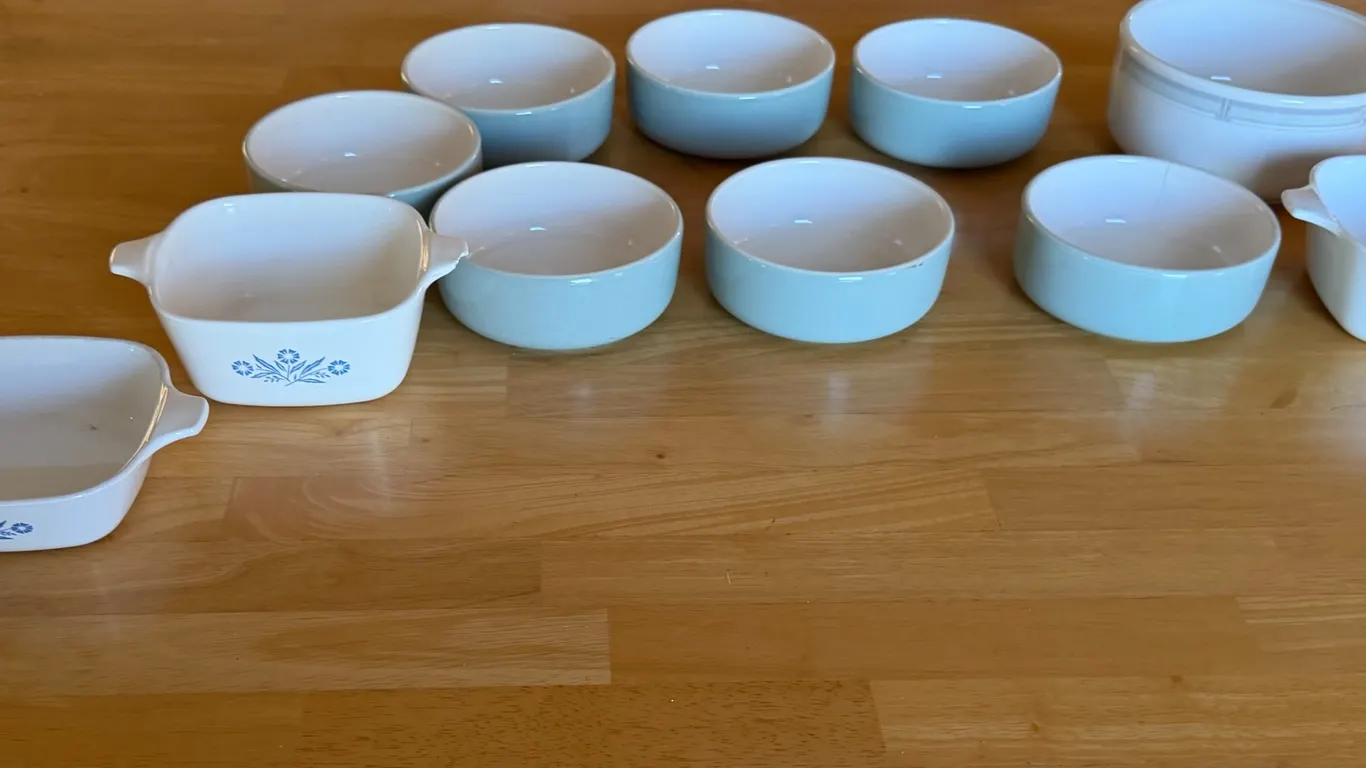 Vintage CorningWare & Blue/White Stoneware Baking Dish Collection