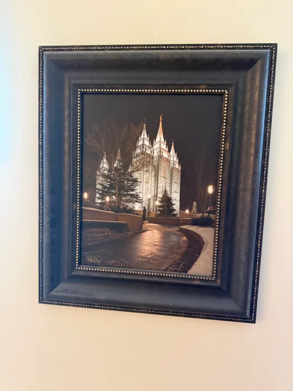 Framed Salt Lake Temple Photograph