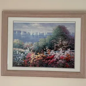 Charles Zhan Sailboating Framed Coastal Artwork
