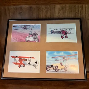 Framed R. Foster Aviation & Early Motoring Print Collection