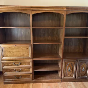 Vintage 3-Piece Wall Unit / Bookcase Cabinet