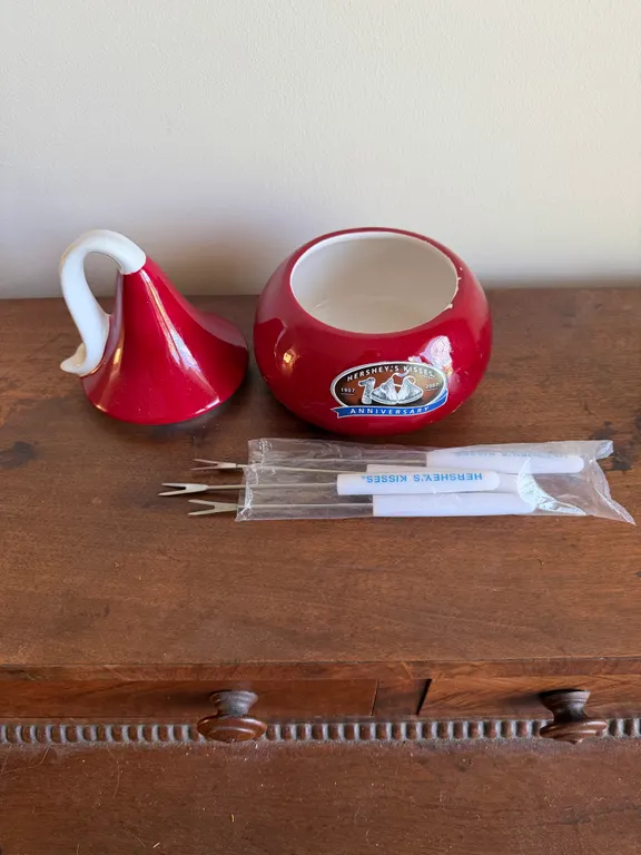 Hershey’s Kisses 100th Anniversary Candy Dish & Forks