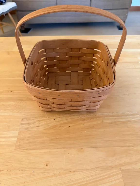 1991 Longaberger Square Handled Basket Dresden Ohio