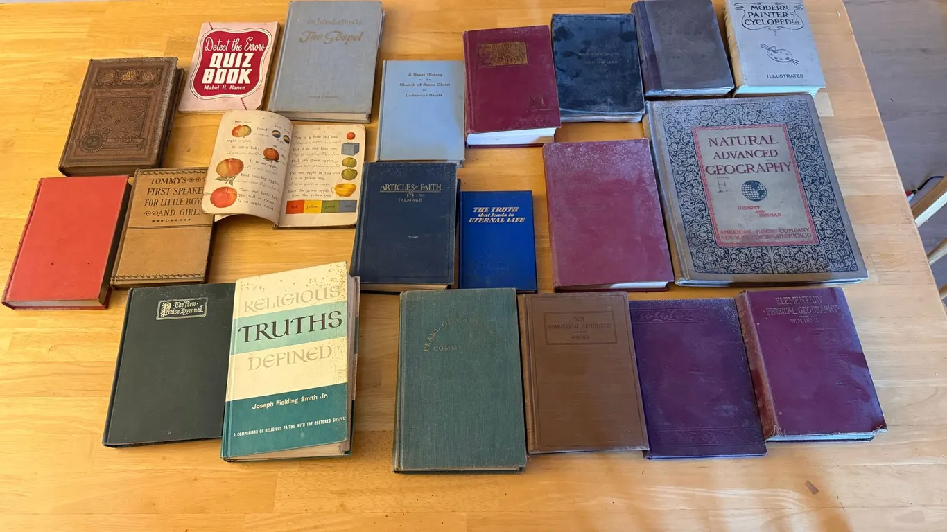 Antique Schoolbooks & Religious Books Lot