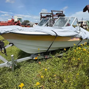 Fiberglass Ski/ Fish Boat w/ Trailer