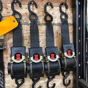 (4) Retractable Ratchet Tie Down Straps