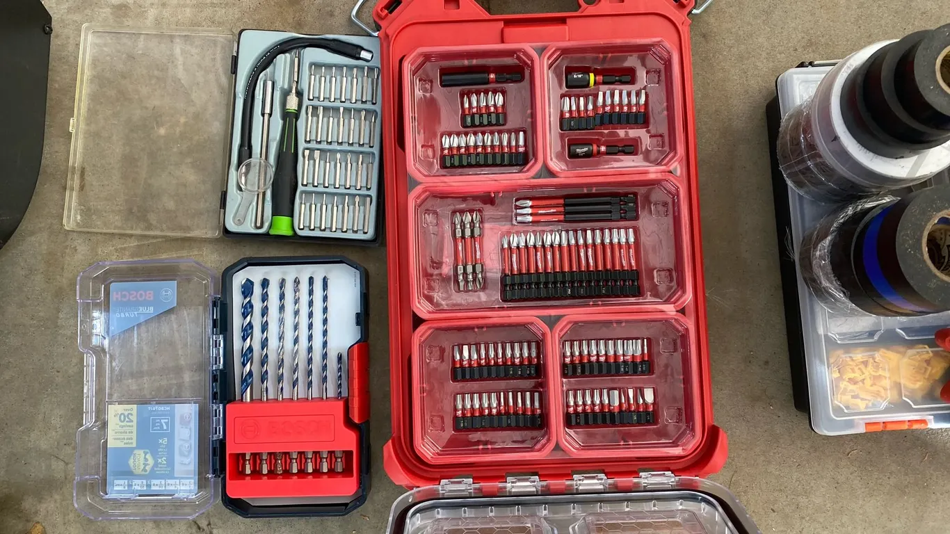 Milwaukee and Bosch Tool Sets and Organizer Cases