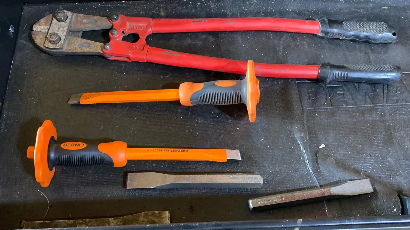 Contents of Drawer - Assorted Hand and Pneumatic Tools
