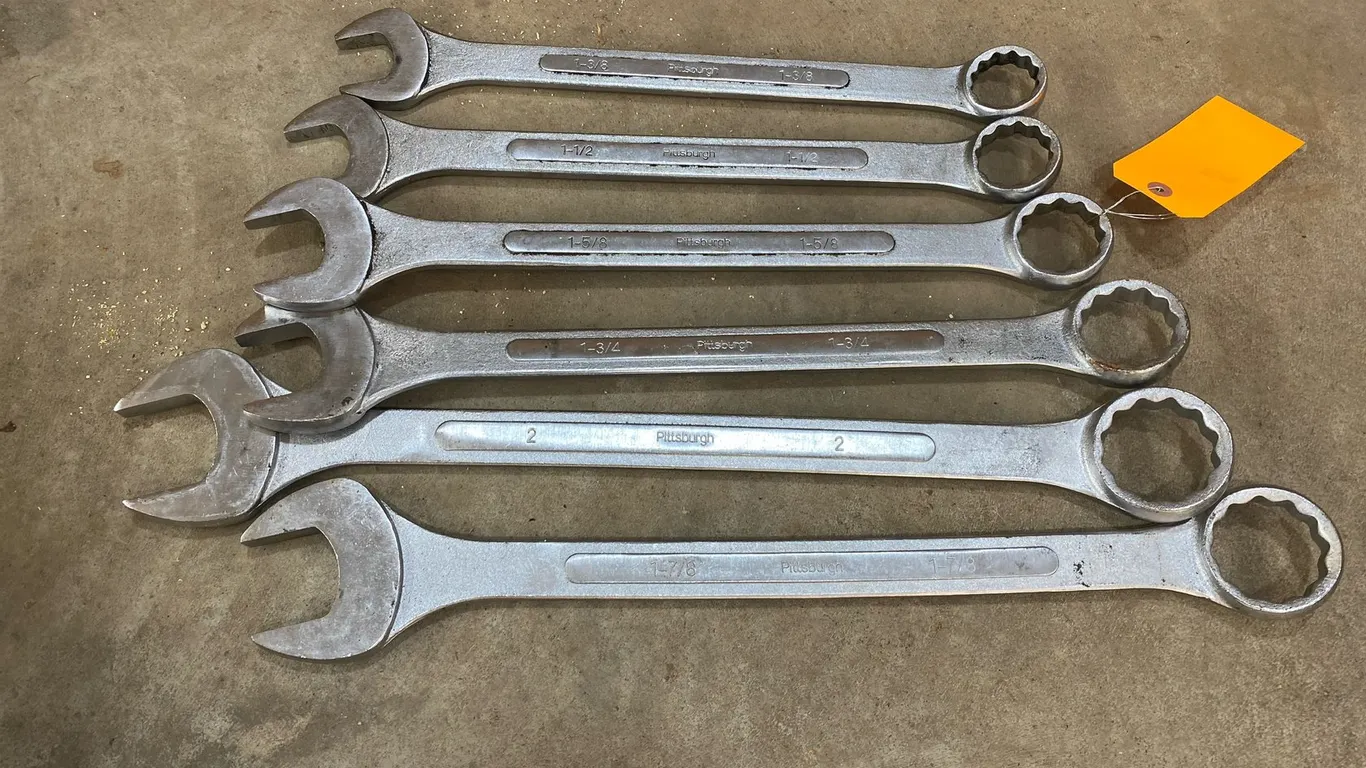 (6) Pittsburgh Jumbo Combination Wrenches