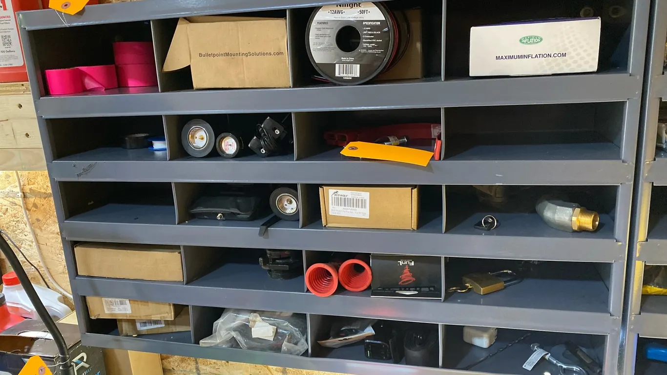 Metal Parts Bin Shelving Unit