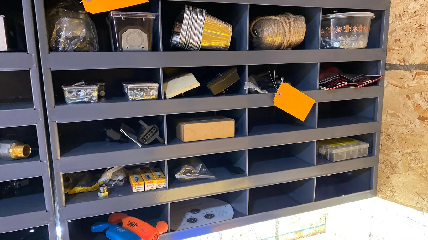Metal Parts Bin Shelving Unit