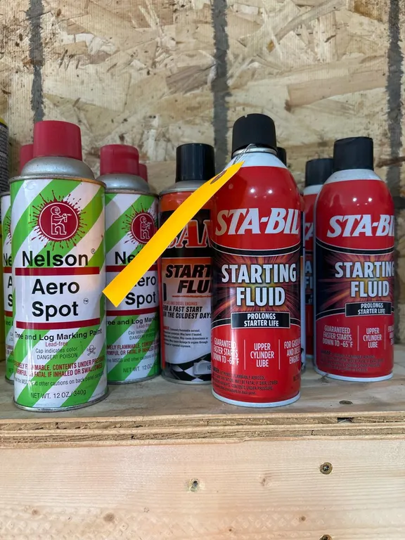 Nelson and STA-BIL Aerosol Cans