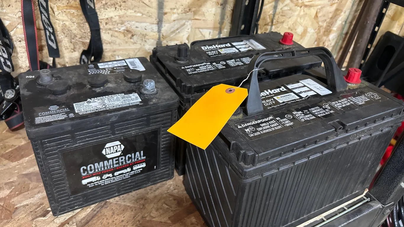 (3) NAPA and DieHard Commercial Automotive Batteries
