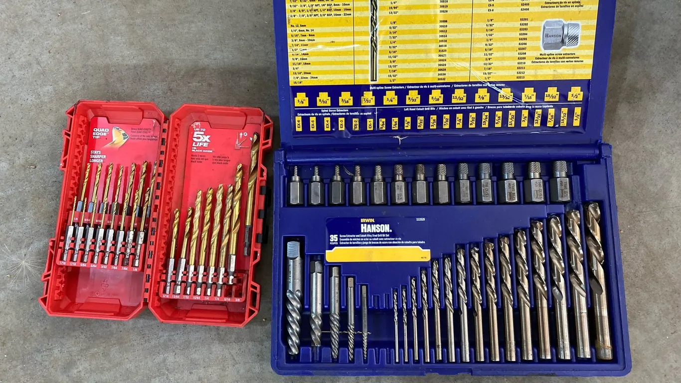 Irwin Hanson and Milwaukee Drill Bit and Extractor Sets