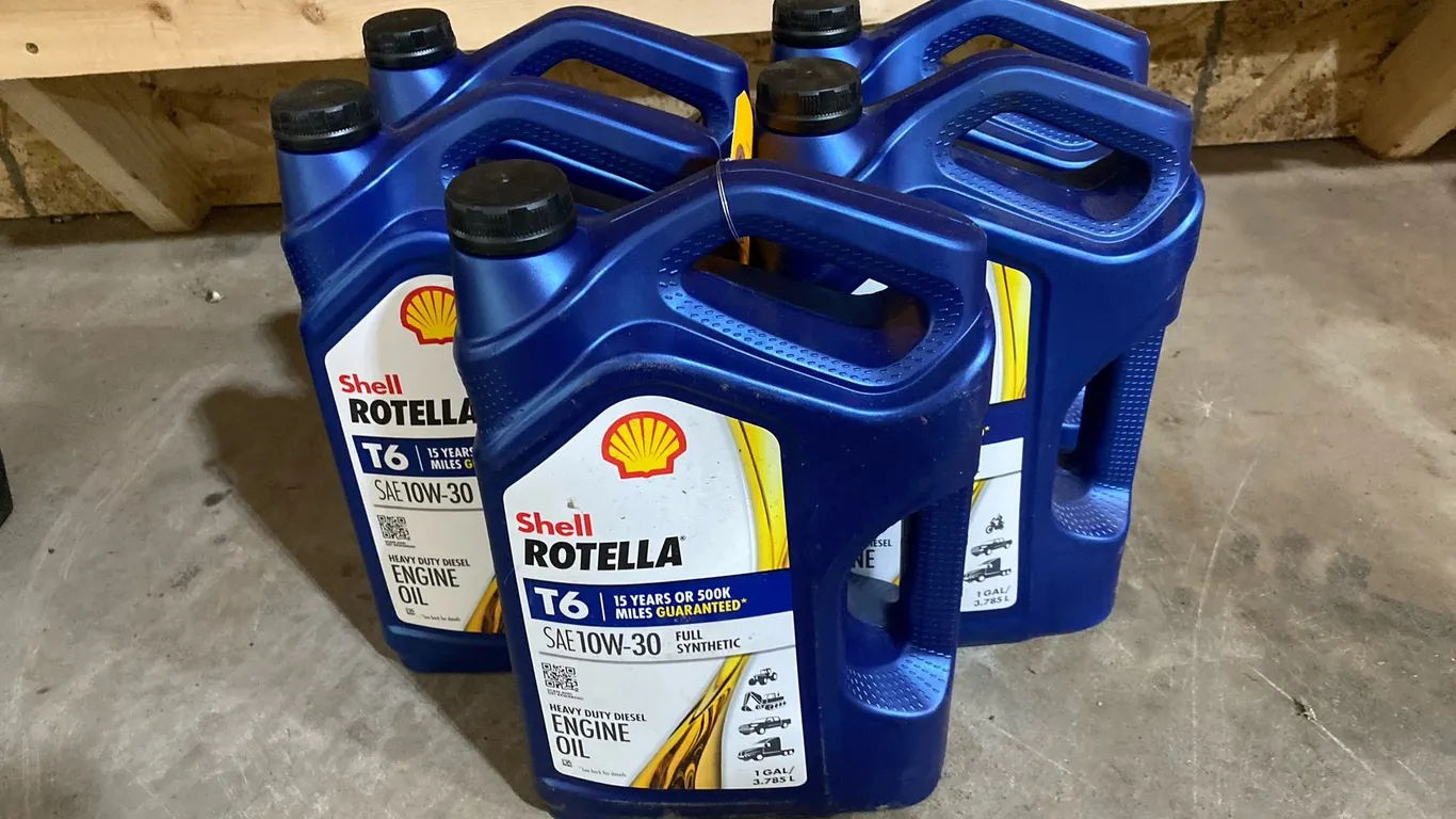 (5) Shell Rotella T6 Full Synthetic Heavy Duty Diesel Engine Oil 1 Gallon Jugs