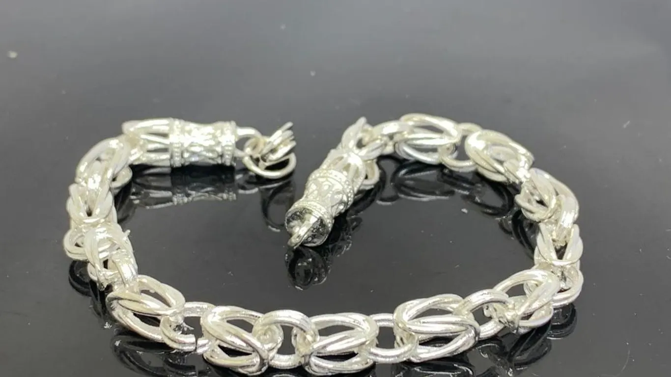 Silver Fancy Link Bracelet