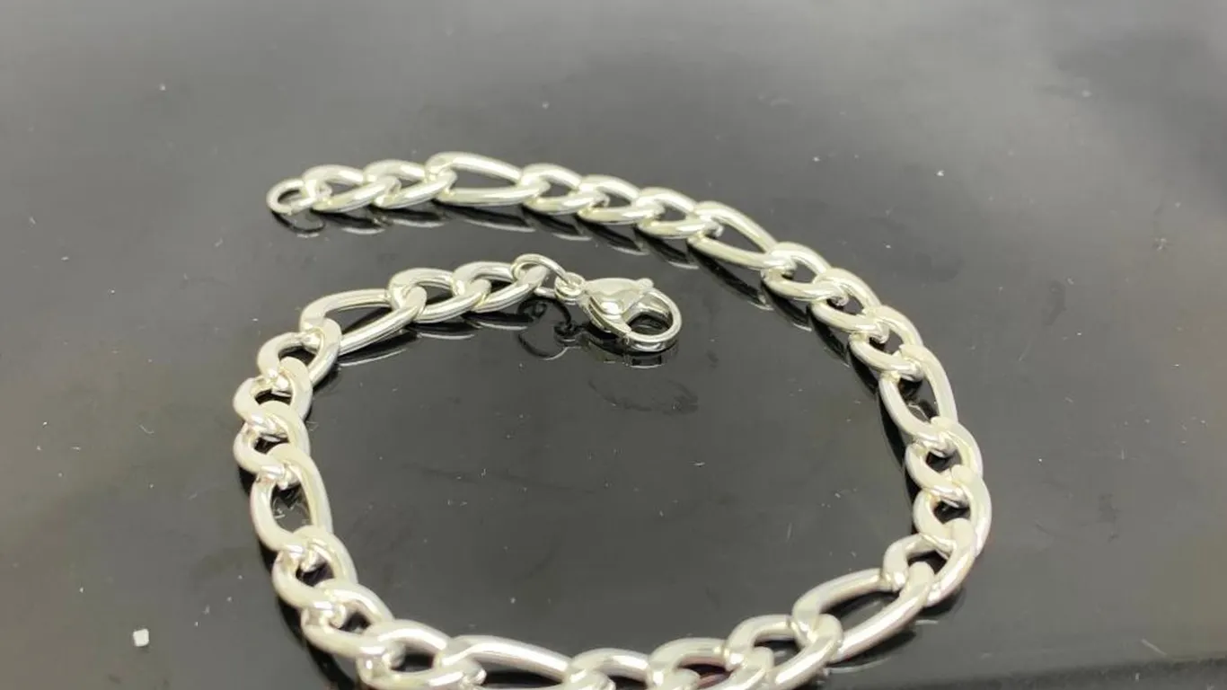 Silver Figaro Men's Bracelet