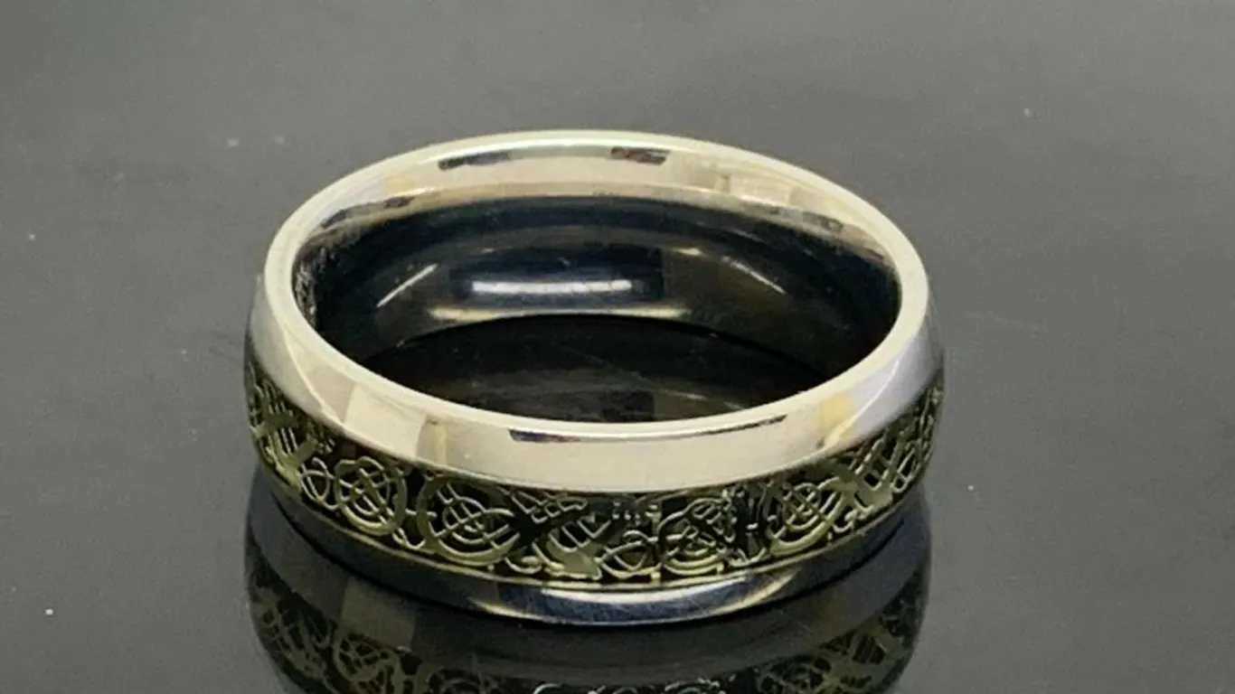 Two Tone Men's Wedding Band