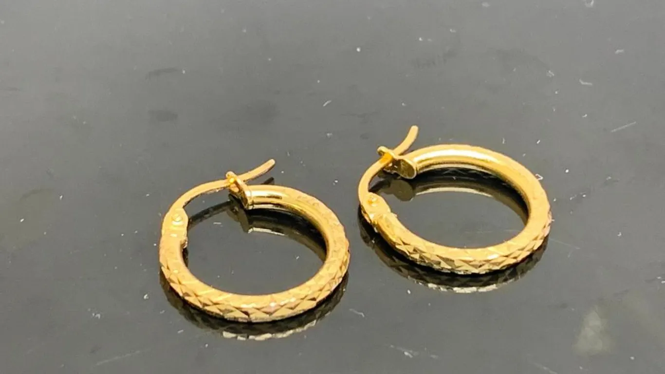 Small Gold Tone Hoop Earrings
