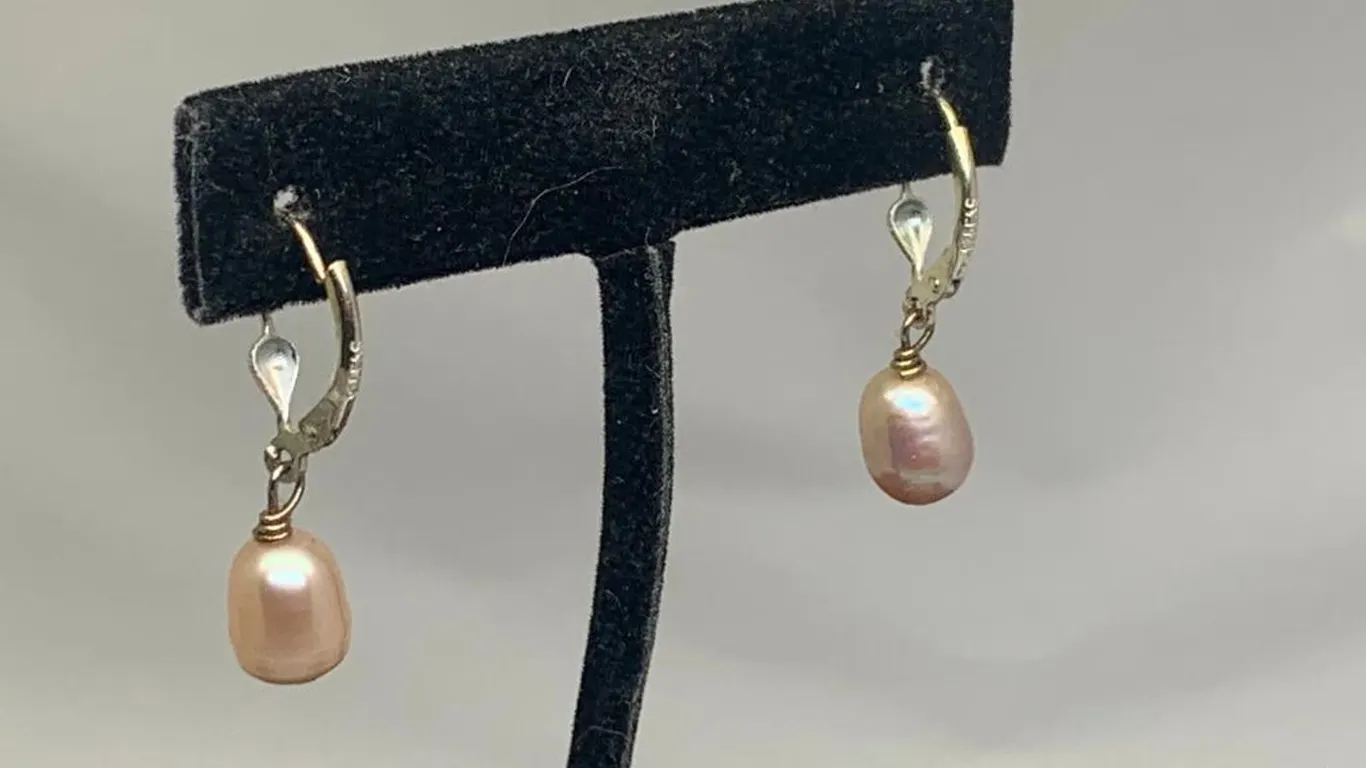 Sterling Silver Pearl Dangle Earrings