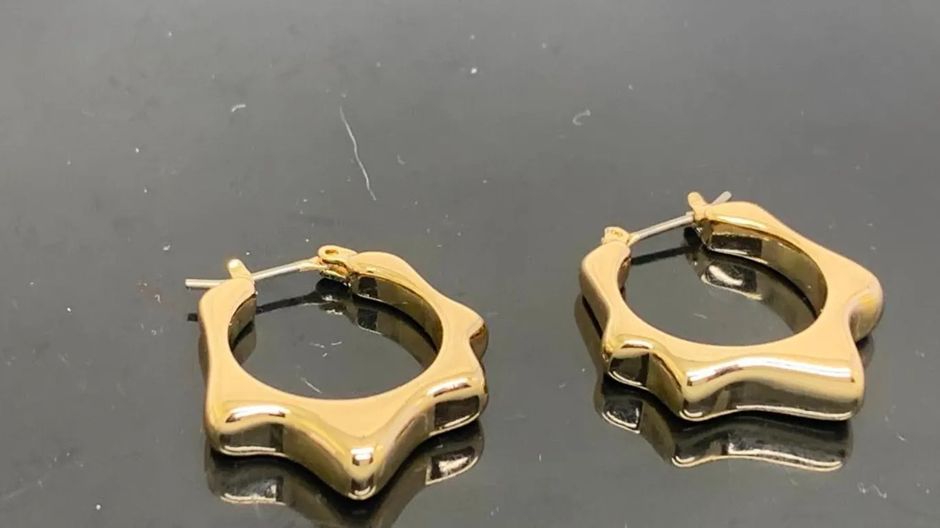 Gold Tone Hoop Earrings