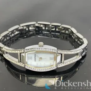 Armitron Women's Watch Silver Tone With Clear Stones