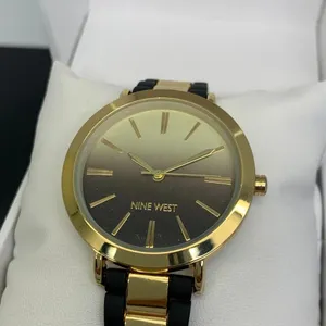 Nine West Black & Gold Tone Women's Watch
