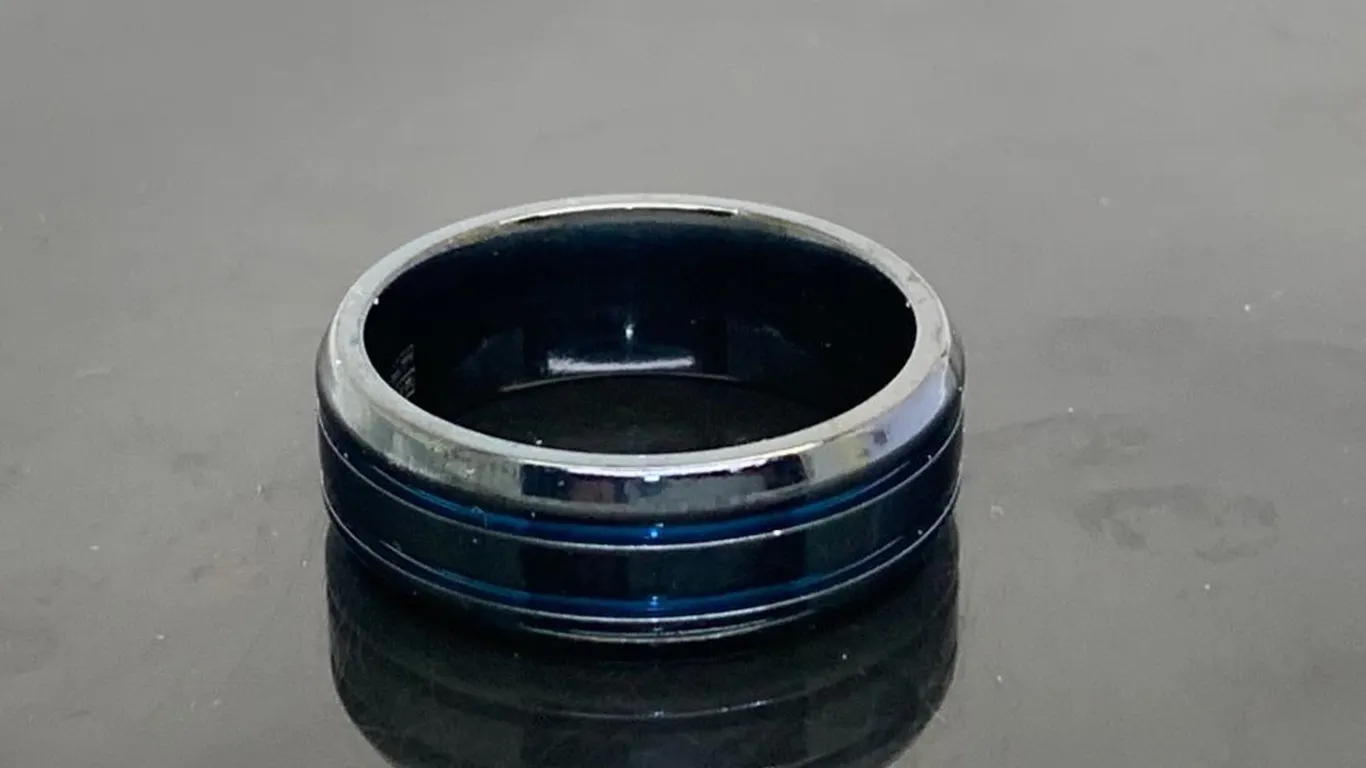 Black & Blue Tone Wedding Band