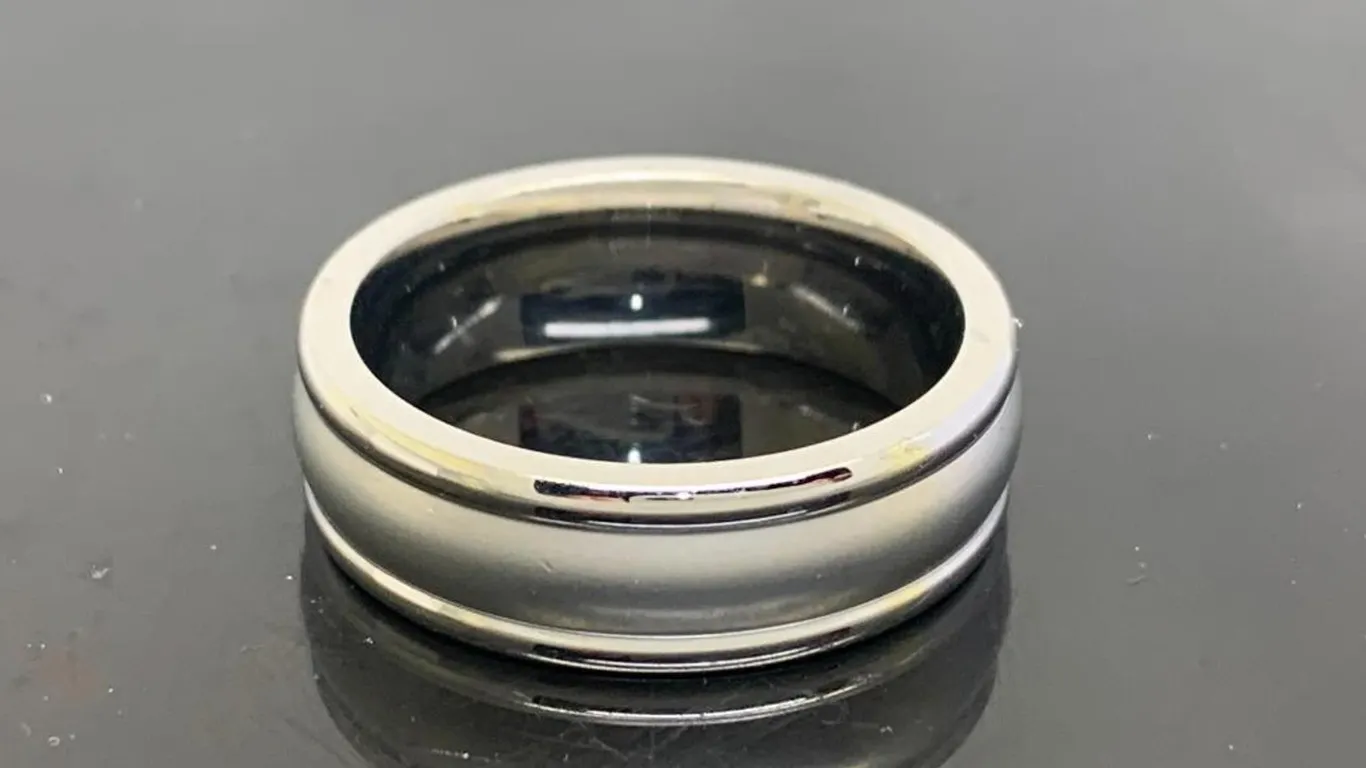 Silver Tone Wedding Band