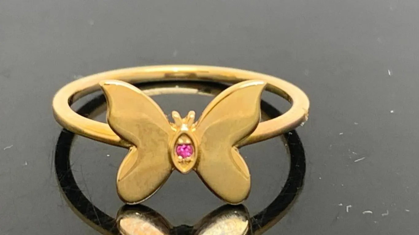 Sydney Evan 14K Yellow Gold Butterfly Ring