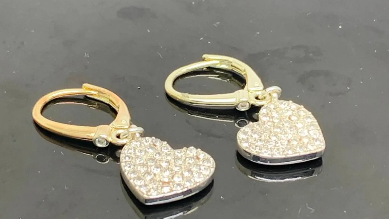 DKNY Heart Shape Dangle Earrings
