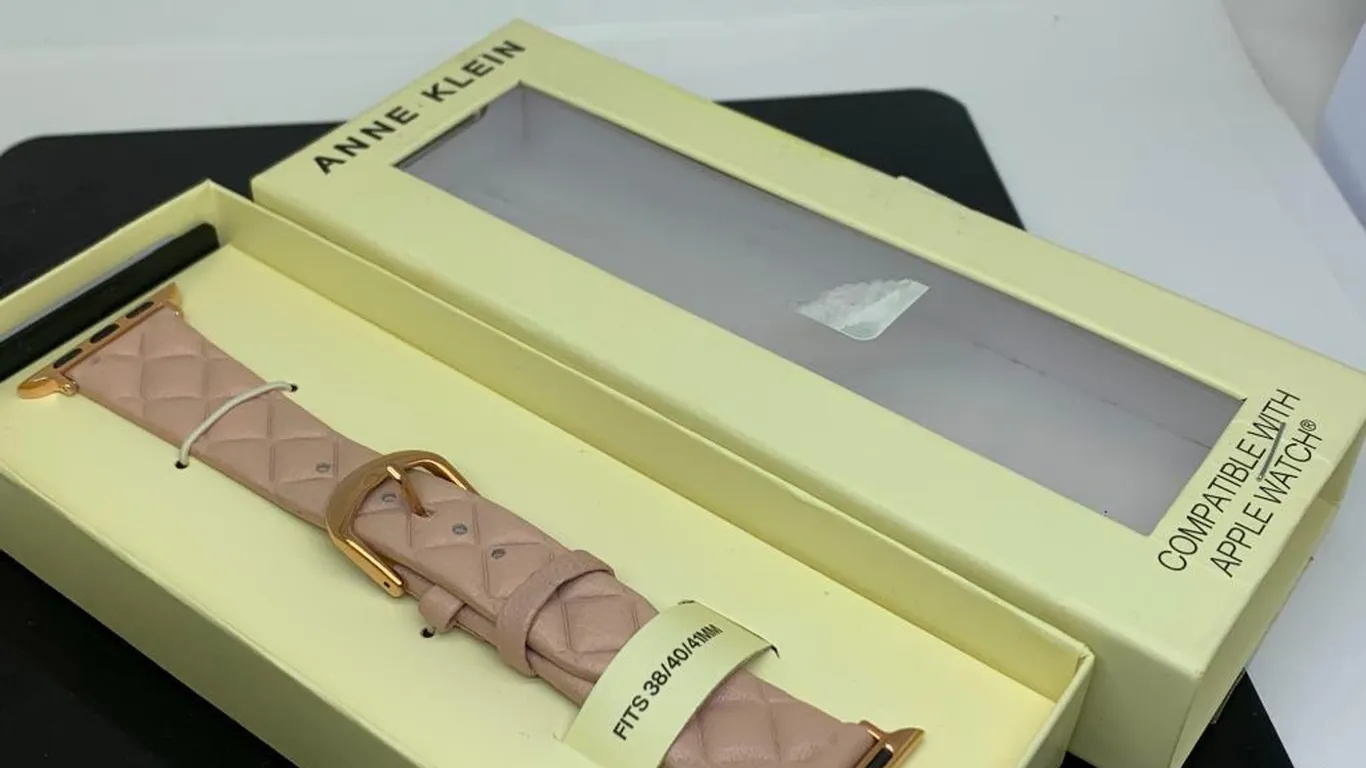 Anne Klein Apple Watch Leather Band