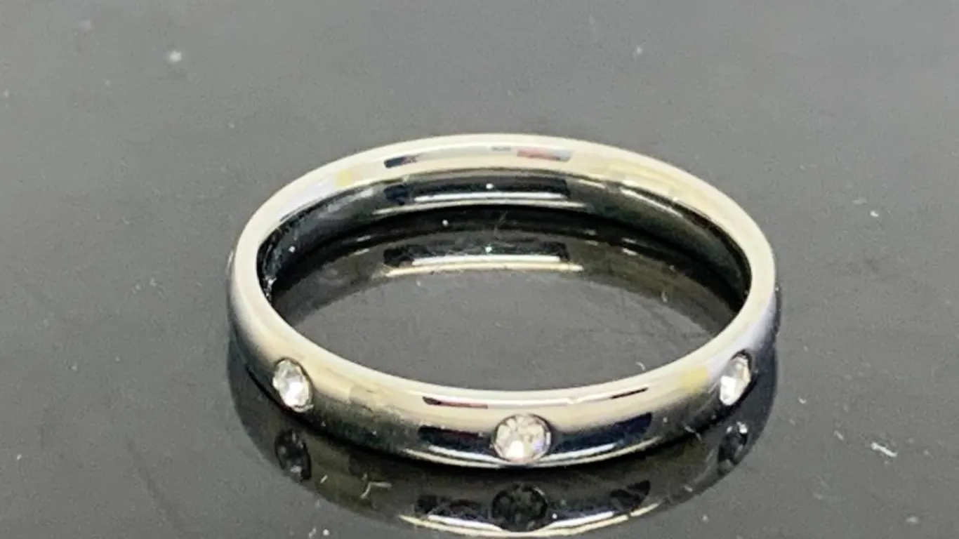 Silver Tone Wedding Band