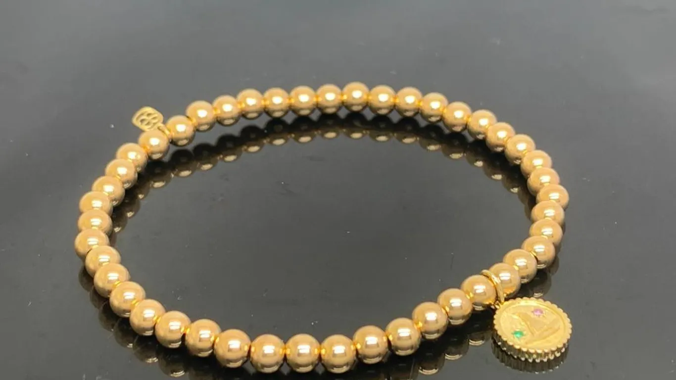 Sydney Evan 14K Yellow Gold Ball Wicked Bracelet