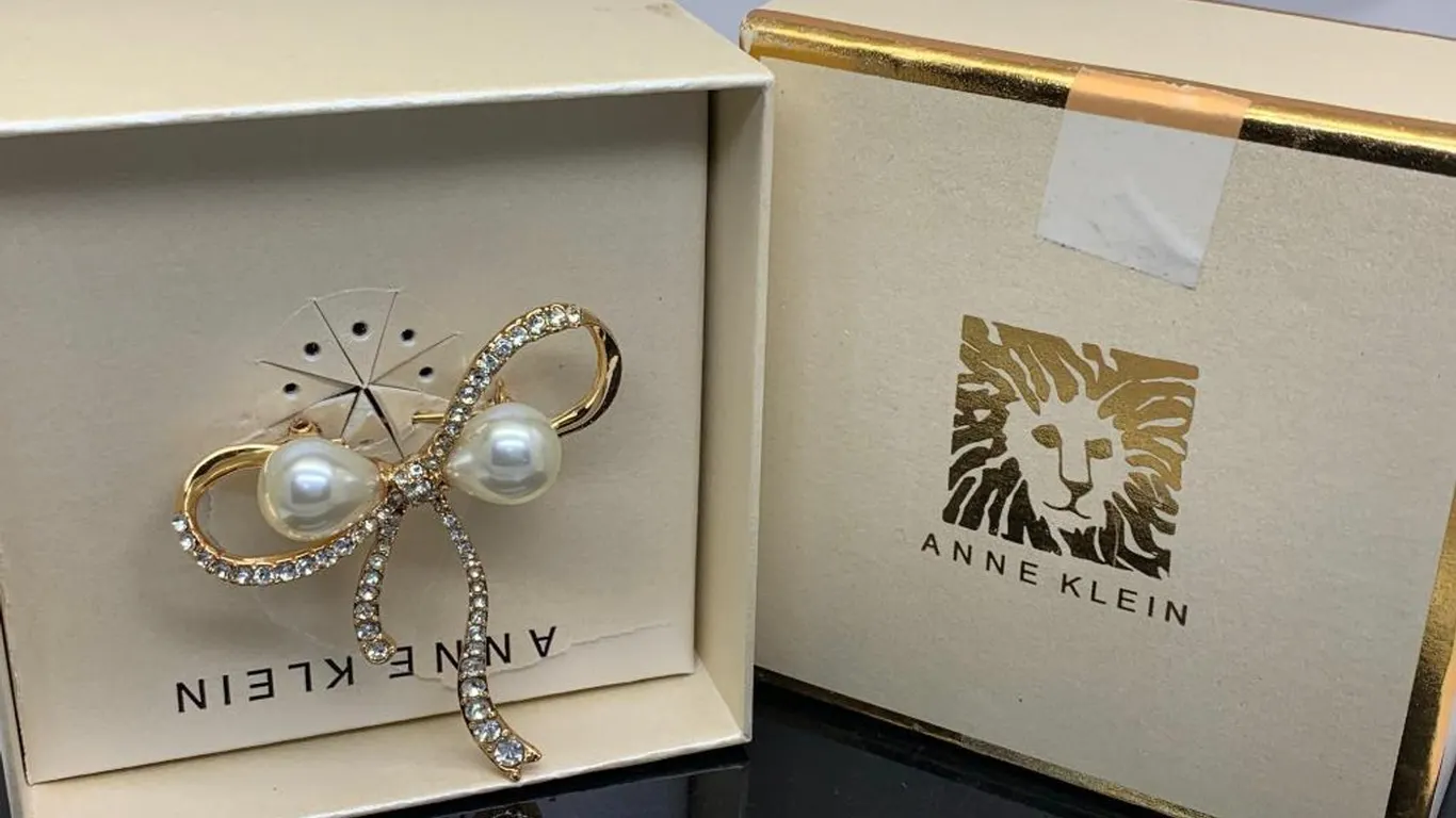 Anne Klein Gold Tone Brooch