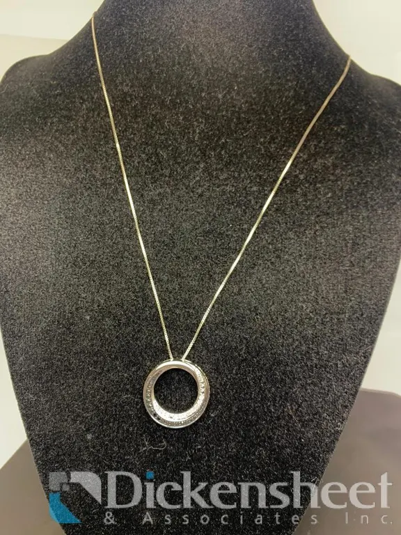 Sterling Silver Pendant With Diamonds