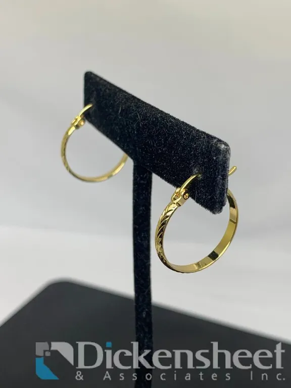 Gold Tone Hoop Earrings